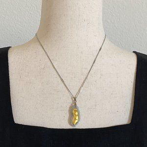 24k real gold with Type a natural Lucky jade pendant necklace